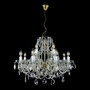 Casa Padrino Luxus Barock Kristall Kronleuchter Silber  70 x H. 52 cm - Prunkvolle Messing Kronleuchter mit b�hmischem Kristallglas - Barock M�bel - Edel & Prunkvoll