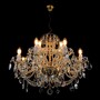 Casa Padrino Luxus Barock Kristall Kronleuchter Silber  70 x H. 52 cm - Prunkvolle Messing Kronleuchter mit b�hmischem Kristallglas - Barock M�bel - Edel & Prunkvoll