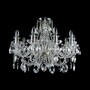 Casa Padrino Luxus Barock Kristall Kronleuchter Silber  70 x H. 56 cm - Prunkvolle Messing Kronleuchter mit b�hmischem Kristallglas - Barock M�bel - Edel & Prunkvoll