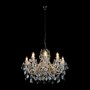 Casa Padrino Luxus Barock Kristall Kronleuchter Silber  70 x H. 56 cm - Prunkvolle Messing Kronleuchter mit b�hmischem Kristallglas - Barock M�bel - Edel & Prunkvoll