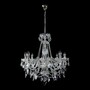 Casa Padrino Luxus Barock Kristall Kronleuchter Silber  70 x H. 65 cm - Prunkvolle Messing Kronleuchter mit b�hmischem Kristallglas - Barock M�bel - Edel & Prunkvoll