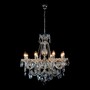 Casa Padrino Luxus Barock Kristall Kronleuchter Silber  70 x H. 65 cm - Prunkvolle Messing Kronleuchter mit b�hmischem Kristallglas - Barock M�bel - Edel & Prunkvoll