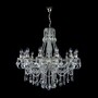 Casa Padrino Luxus Barock Kristall Kronleuchter Silber  74 x H. 65 cm - Prunkvolle Messing Kronleuchter mit b�hmischem Kristallglas - Barock M�bel - Edel & Prunkvoll
