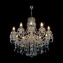 Casa Padrino Luxus Barock Kristall Kronleuchter Silber  74 x H. 65 cm - Prunkvolle Messing Kronleuchter mit b�hmischem Kristallglas - Barock M�bel - Edel & Prunkvoll