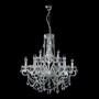 Casa Padrino Luxus Barock Kristall Kronleuchter Silber  74 x H. 65 cm - Prunkvolle Messing Kronleuchter mit b�hmischem Kristallglas - Barock M�bel - Edel & Prunkvoll