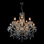 Casa Padrino Luxus Barock Kristall Kronleuchter Silber  74 x H. 65 cm - Prunkvolle Messing Kronleuchter mit b�hmischem Kristallglas - Barock M�bel - Edel & Prunkvoll