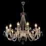 Casa Padrino Luxus Barock Kristall Kronleuchter Silber  75 x H. 70 cm - Prunkvolle Messing Kronleuchter mit b�hmischem Kristallglas - Barock M�bel - Edel & Prunkvoll