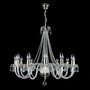 Casa Padrino Luxus Barock Kristall Kronleuchter Silber  75 x H. 70 cm - Prunkvolle Messing Kronleuchter mit b�hmischem Kristallglas - Barock M�bel - Edel & Prunkvoll