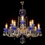 Casa Padrino Luxus Barock Kristall Kronleuchter Silber  75 x H. 75 cm - Prunkvolle Messing Kronleuchter mit b�hmischem Kristallglas - Barock M�bel - Edel & Prunkvoll