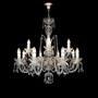 Casa Padrino Luxus Barock Kristall Kronleuchter Silber  75 x H. 75 cm - Prunkvolle Messing Kronleuchter mit b�hmischem Kristallglas - Barock M�bel - Edel & Prunkvoll