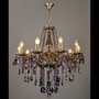 Casa Padrino Luxus Barock Kristall Kronleuchter Silber  75 x H. 75 cm - Prunkvolle Messing Kronleuchter mit b�hmischem Kristallglas - Barock M�bel - Edel & Prunkvoll
