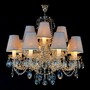 Casa Padrino Luxus Barock Kristall Kronleuchter Silber  76 x H. 56 cm - Prunkvolle Messing Kronleuchter mit b�hmischem Kristallglas - Barock M�bel - Edel & Prunkvoll