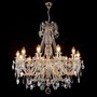Casa Padrino Luxus Barock Kristall Kronleuchter Silber  76 x H. 78 cm - Prunkvolle Messing Kronleuchter mit b�hmischem Kristallglas - Barock M�bel - Edel & Prunkvoll