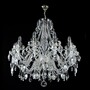 Casa Padrino Luxus Barock Kristall Kronleuchter Silber  76 x H. 78 cm - Prunkvolle Messing Kronleuchter mit b�hmischem Kristallglas - Barock M�bel - Edel & Prunkvoll