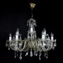 Casa Padrino Luxus Barock Kristall Kronleuchter Silber  78 x H. 60 cm - Prunkvolle Messing Kronleuchter mit b�hmischem Kristallglas - Barock M�bel - Edel & Prunkvoll