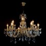 Casa Padrino Luxus Barock Kristall Kronleuchter Silber  78 x H. 60 cm - Prunkvolle Messing Kronleuchter mit b�hmischem Kristallglas - Barock M�bel - Edel & Prunkvoll