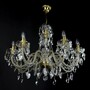 Casa Padrino Luxus Barock Kristall Kronleuchter Silber  78 x H. 60 cm - Prunkvolle Messing Kronleuchter mit b�hmischem Kristallglas - Barock M�bel - Edel & Prunkvoll