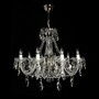 Casa Padrino Luxus Barock Kristall Kronleuchter Silber  78 x H. 60 cm - Prunkvolle Messing Kronleuchter mit b�hmischem Kristallglas - Barock M�bel - Edel & Prunkvoll