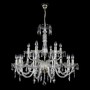 Casa Padrino Luxus Barock Kristall Kronleuchter Silber  78 x H. 72 cm - Prunkvolle Messing Kronleuchter mit b�hmischem Kristallglas - Barock M�bel - Edel & Prunkvoll