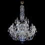 Casa Padrino Luxus Barock Kristall Kronleuchter Silber  80 x H. 130 cm - Prunkvolle Messing Kronleuchter mit b�hmischem Kristallglas - Barock M�bel - Edel & Prunkvoll