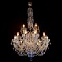 Casa Padrino Luxus Barock Kristall Kronleuchter Silber  80 x H. 130 cm - Prunkvolle Messing Kronleuchter mit b�hmischem Kristallglas - Barock M�bel - Edel & Prunkvoll