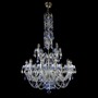 Casa Padrino Luxus Barock Kristall Kronleuchter Silber  80 x H. 130 cm - Prunkvolle Messing Kronleuchter mit b�hmischem Kristallglas - Barock M�bel - Edel & Prunkvoll