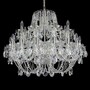 Casa Padrino Luxus Barock Kristall Kronleuchter Silber  80 x H. 66 cm - Prunkvolle Messing Kronleuchter mit b�hmischem Kristallglas - Barock M�bel - Edel & Prunkvoll