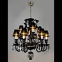 Casa Padrino Luxus Barock Kristall Kronleuchter Silber  81 x H. 90 cm - Prunkvolle Messing Kronleuchter mit b�hmischem Kristallglas - Barock M�bel - Edel & Prunkvoll