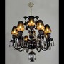 Casa Padrino Luxus Barock Kristall Kronleuchter Silber  81 x H. 90 cm - Prunkvolle Messing Kronleuchter mit b�hmischem Kristallglas - Barock M�bel - Edel & Prunkvoll