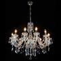 Casa Padrino Luxus Barock Kristall Kronleuchter Silber  83 x H. 77 cm - Prunkvolle Messing Kronleuchter mit b�hmischem Kristallglas - Barock M�bel - Edel & Prunkvoll