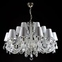 Casa Padrino Luxus Barock Kristall Kronleuchter Silber  88 x H. 65 cm - Prunkvolle Messing Kronleuchter mit b�hmischem Kristallglas - Barock M�bel - Edel & Prunkvoll