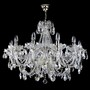 Casa Padrino Luxus Barock Kristall Kronleuchter Silber  90 x H. 105 cm - Prunkvolle Messing Kronleuchter mit b�hmischem Kristallglas - Barock M�bel - Edel & Prunkvoll