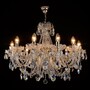 Casa Padrino Luxus Barock Kristall Kronleuchter Silber  90 x H. 105 cm - Prunkvolle Messing Kronleuchter mit b�hmischem Kristallglas - Barock M�bel - Edel & Prunkvoll
