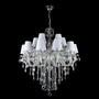 Casa Padrino Luxus Barock Kristall Kronleuchter Silber  90 x H. 105 cm - Prunkvolle Messing Kronleuchter mit b�hmischem Kristallglas - Barock M�bel - Edel & Prunkvoll