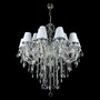 Casa Padrino Luxus Barock Kristall Kronleuchter Silber  90 x H. 105 cm - Prunkvolle Messing Kronleuchter mit b�hmischem Kristallglas - Barock M�bel - Edel & Prunkvoll