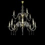 Casa Padrino Luxus Barock Kristall Kronleuchter Silber  90 x H. 105 cm - Prunkvolle Messing Kronleuchter mit b�hmischem Kristallglas - Barock M�bel - Edel & Prunkvoll
