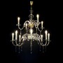 Casa Padrino Luxus Barock Kristall Kronleuchter Silber  90 x H. 105 cm - Prunkvolle Messing Kronleuchter mit b�hmischem Kristallglas - Barock M�bel - Edel & Prunkvoll