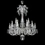Casa Padrino Luxus Barock Kristall Kronleuchter Silber  90 x H. 110 cm - Prunkvolle Messing Kronleuchter mit b�hmischem Kristallglas - Barock M�bel - Edel & Prunkvoll