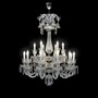 Casa Padrino Luxus Barock Kristall Kronleuchter Silber  90 x H. 110 cm - Prunkvolle Messing Kronleuchter mit b�hmischem Kristallglas - Barock M�bel - Edel & Prunkvoll