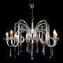 Casa Padrino Luxus Barock Kristall Kronleuchter Silber  90 x H. 58 cm - Prunkvolle Messing Kronleuchter mit b�hmischem Kristallglas - Barock M�bel - Edel & Prunkvoll