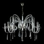 Casa Padrino Luxus Barock Kristall Kronleuchter Silber  90 x H. 58 cm - Prunkvolle Messing Kronleuchter mit b�hmischem Kristallglas - Barock M�bel - Edel & Prunkvoll