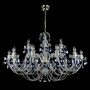 Casa Padrino Luxus Barock Kristall Kronleuchter Silber  90 x H. 63 cm - Prunkvolle Messing Kronleuchter mit b�hmischem Kristallglas - Barock M�bel - Edel & Prunkvoll