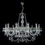 Casa Padrino Luxus Barock Kristall Kronleuchter Silber  90 x H. 72 cm - Prunkvolle Messing Kronleuchter mit b�hmischem Kristallglas - Barock M�bel - Edel & Prunkvoll