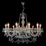 Casa Padrino Luxus Barock Kristall Kronleuchter Silber  90 x H. 72 cm - Prunkvolle Messing Kronleuchter mit b�hmischem Kristallglas - Barock M�bel - Edel & Prunkvoll