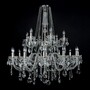 Casa Padrino Luxus Barock Kristall Kronleuchter Silber  92 x H. 95 cm - Prunkvolle Messing Kronleuchter mit b�hmischem Kristallglas - Barock M�bel - Edel & Prunkvoll