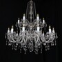 Casa Padrino Luxus Barock Kristall Kronleuchter Silber  92 x H. 95 cm - Prunkvolle Messing Kronleuchter mit b�hmischem Kristallglas - Barock M�bel - Edel & Prunkvoll 