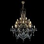 Casa Padrino Luxus Barock Kristall Kronleuchter Silber  95 x H. 130 cm - Prunkvolle Messing Kronleuchter mit b�hmischem Kristallglas - Barock M�bel - Edel & Prunkvoll