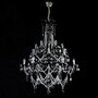 Casa Padrino Luxus Barock Kristall Kronleuchter Silber  95 x H. 130 cm - Prunkvolle Messing Kronleuchter mit b�hmischem Kristallglas - Barock M�bel - Edel & Prunkvoll