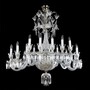 Casa Padrino Luxus Barock Kristall Kronleuchter Silber  99 x H. 90 cm - Prunkvolle Messing Kronleuchter mit b�hmischem Kristallglas - Barock M�bel - Edel & Prunkvoll