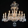 Casa Padrino Luxus Barock Kristall Kronleuchter Silber  99 x H. 90 cm - Prunkvolle Messing Kronleuchter mit b�hmischem Kristallglas - Barock M�bel - Edel & Prunkvoll